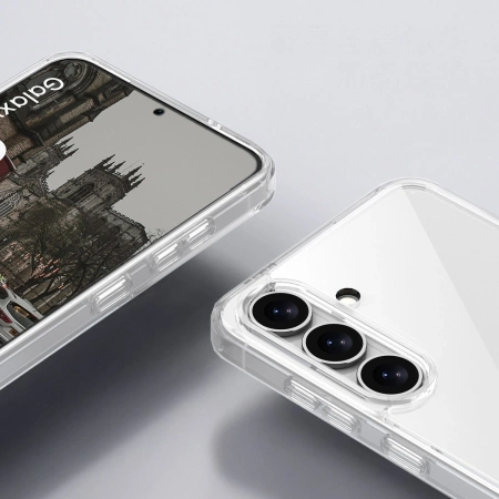 Etui Bizon Case Halo do Galaxy S25, przezroczyste