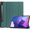 Etui Bizon Case Tab Croc do Lenovo Tab P12 Pro, ciemnozielone