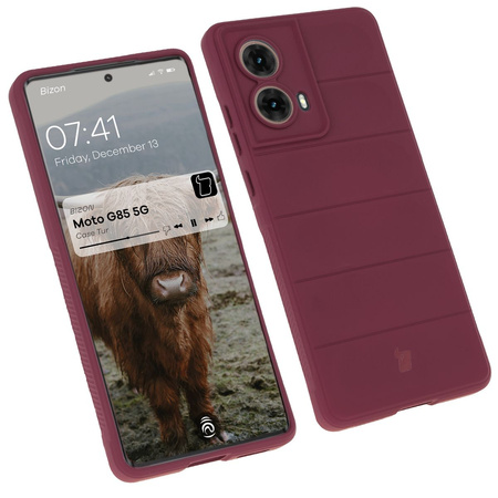 Pancerne etui Bizon Case Tur do Motorola Moto G85 5G, ciemnofioletowe