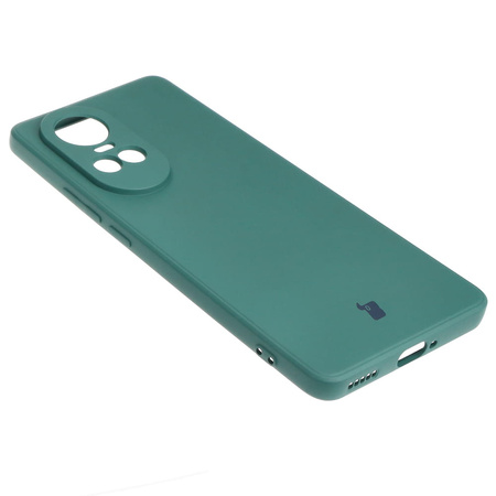 Etui Bizon Case Silicone Sq do Oppo Reno 10 Pro 5G, ciemnozielone