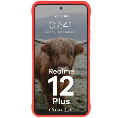 Pancerne etui Bizon Case Tur do Realme 12+, czerwone