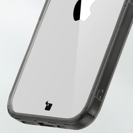 Etui Bizon Case Halo do iPhone 17, przydymione-czarne