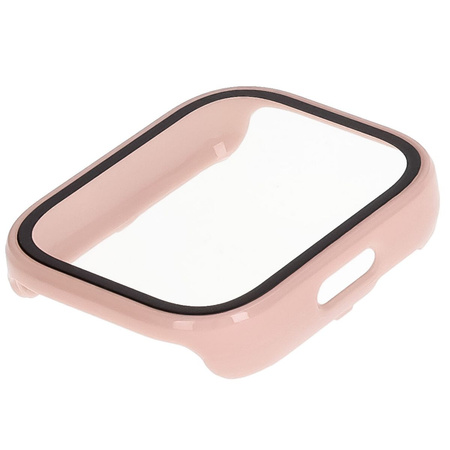 Etui ze szkłem do zegarka Bizon Case Watch Adamo do Xiaomi Redmi Watch 5 Active, różowe