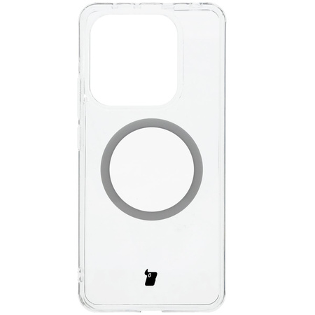 Etui z pierścieniem magnetycznym Bizon Case CrystalO do Xiaomi Redmi Note 14 5G, przezroczyste