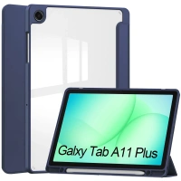 Etui z klapką Bizon Case Tab Clear Matt do Galaxy Tab A11 Plus / A9 Plus, granatowe