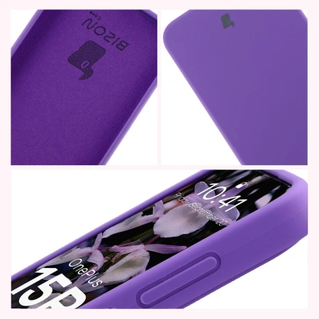 Silikonowe etui Bizon Soft Case do OnePlus 15R, fioletowe