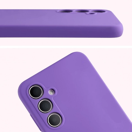 Silikonowe etui Bizon Soft Case do Galaxy A35 5G, fioletowe