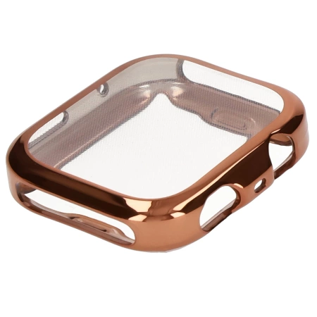 Etui z osłoną ekranu Bizon Case Watch Felipe do Huawei Watch Fit 4 Pro, różowozłote