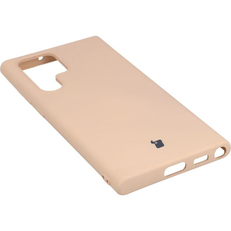 Etui Bizon Case Silicone do Galaxy S22 Ultra, jasnoróżowe