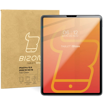 Szkło hartowane Bizon Glass Tab Clear Duo do iPad Pro 12.9 2022/2021/2020/2018, 2 sztuki