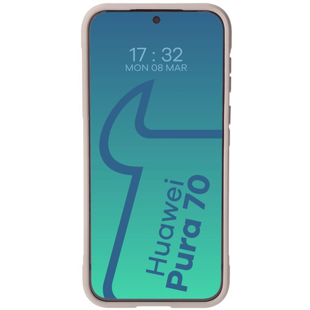 Pancerne etui Bizon Case Tur do Huawei Pura 70, jasnoszare