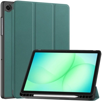 Etui z klapką Bizon Case Tab Lizard do Galaxy Tab A11 Plus / A9 Plus, ciemnozielone