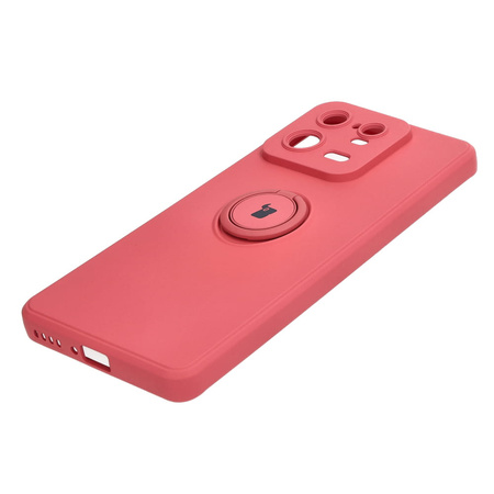 Etui Bizon Case Silicone Ring Sq do Xiaomi 13 Pro, brudny róż
