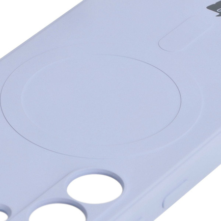 Etui Bizon Case Silicone Magnetic Sq do Galaxy S24 Plus, jasnofioletowe