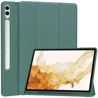 Etui Bizon Case Tab Lizard do Galaxy Tab S10 Plus / S9 Plus, ciemnozielone