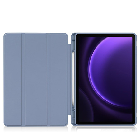 Etui Bizon Case Tab Lizard do Galaxy Tab S10 Lite / S10 FE / S9 / S9 FE, lawendowe