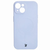 Etui silikonowe z pierścieniem magnetycznym Bizon Case Silicone Magnetic do iPhone 15, jasnofioletowe