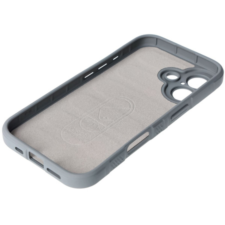 Pancerne etui Bizon Case Tur do iPhone 16, jasnoszare