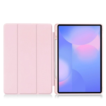 Etui z klapką Bizon Case Tab Lizard do Galaxy Tab S10 FE Plus, różowe