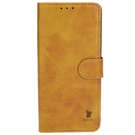 Etui z klapką Bizon Case Pocket do iPhone 15 Plus, brązowe