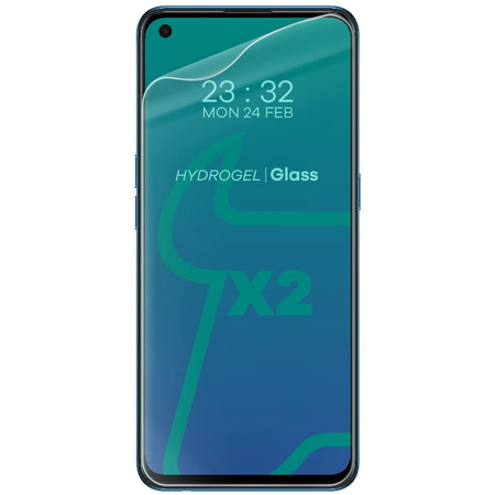 Folia hydrożelowa na ekran Bizon Glass Hydrogel, Oppo Reno 5 5G / Reno 4 Lite, 2 sztuki