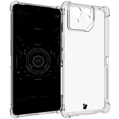 Etui + 2x folia Bizon Case Clear Pack do Asus ROG Phone 8 Pro, przezroczyste