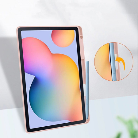 Etui Bizon Case Tab Clear Matt do Galaxy Tab S6 Lite 2024/2022/2020, różowozłote