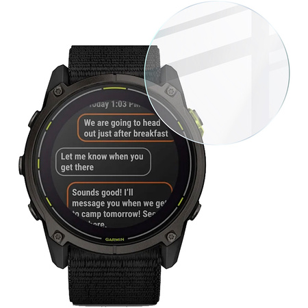 Szkło hartowane na ekran Bizon Glass Watch Clear do Garmin Enduro 3