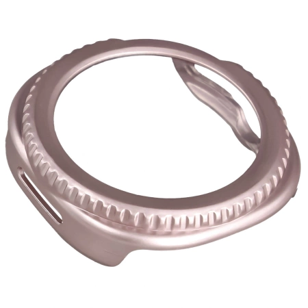 Etui ze szkłem do zegarka Bizon Case Watch Adamo do Samsung Galaxy Watch 8 Classic 46 mm, satynowo różowe