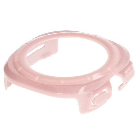 Etui ze szkłem do zegarka Bizon Case+Glass Watch do Galaxy Watch Ultra 47 mm, różowe