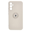Etui Bizon Case Silicone Ring Sq do Galaxy A34 5G, beżowe