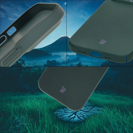 Etui Bizon Case Łupka do iPhone 14 Pro, zielone