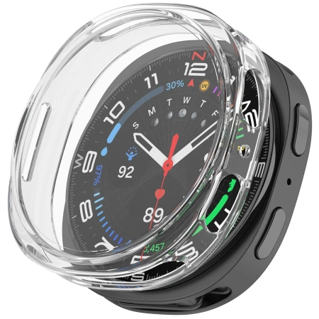 Etui z osłoną ekranu Bizon Case Watch Felipe do Galaxy Watch 8 44 mm, przezroczyste