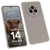 Pancerne etui Bizon Case Tur do Realme 14 Pro 5G, jasnoszare