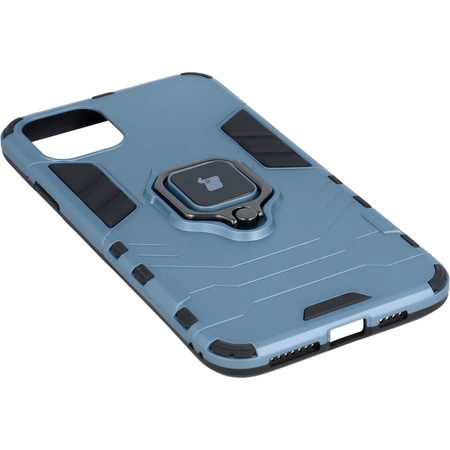 Etui Bizon Case Armor Ring do iPhone 11 Pro Max, niebieskie