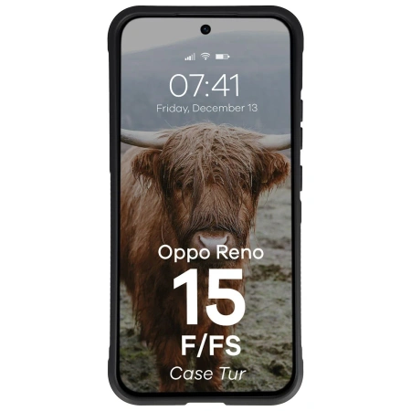 Pancerne etui Bizon Case Tur do Oppo Reno 15 F / FS, czarne