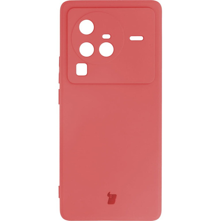 Etui Bizon Case Silicone Sq do Vivo X80 Pro, ciemny róż