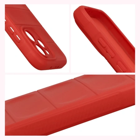 Pancerne etui Bizon Case Tur do Oppo Reno 15 Pro, czerwone