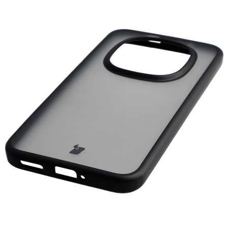 Etui Bizon Case Angelo do Xiaomi Redmi Note 15 Pro Plus 5G, przydymione z czarną ramką