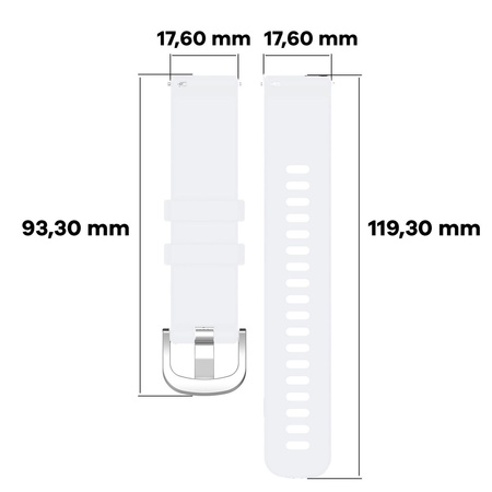 Pasek Bizon Strap Watch Silicone Pro do Huawei Watch GT 5 Pro 42mm/GT 5 41mm/GT 4 41mm, biały