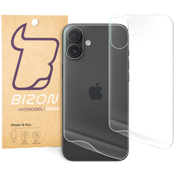 Folia hydrożelowa na tył Bizon Glass Hydrogel Back Duo, iPhone 16 Plus, 2 sztuki
