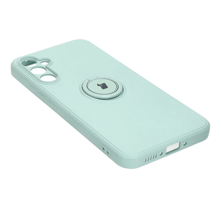 Etui Bizon Case Silicone Ring Sq do Galaxy A34 5G, turkusowe