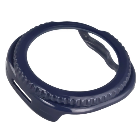 Etui ze szkłem do zegarka Bizon Case Watch Adamo do Samsung Galaxy Watch 8 Classic 46 mm, niebieskie