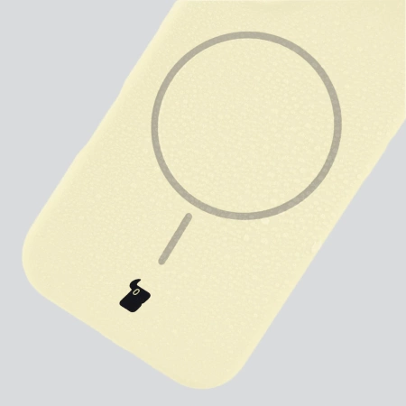 Silikonowe etui z pierścieniem magnetycznym Bizon Soft Case Magnetic do iPhone Air, jasnożółte