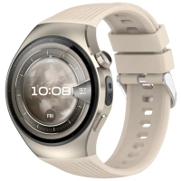 Silikonowy pasek Bizon Strap Watch Silicone T do Huawei Watch 5 42 mm, beżowy