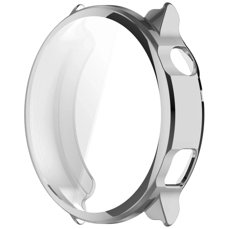 Etui z osłoną ekranu Bizon Case Watch Felipe do Garmin Venu 4 41 mm, srebrne