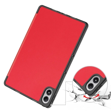Etui z klapką Bizon Case Tab Lizard do Xiaomi POCO Pad M1 / Redmi Pad 2 Pro, czerwone