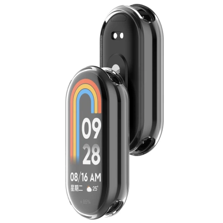 Etui z osłoną ekranu Bizon Case Watch Felipe do Xiaomi Smart Band 10, przezroczyste