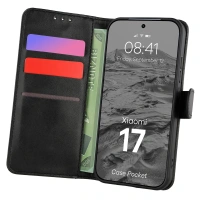 Etui z klapką Bizon Case Pocket do Xiaomi 17, czarne