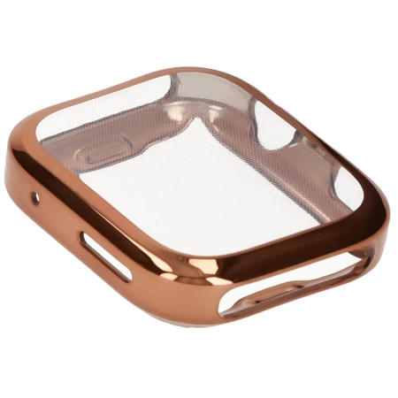 Etui z osłoną ekranu Bizon Case Watch Felipe do Huawei Watch Fit 4 Pro, różowozłote